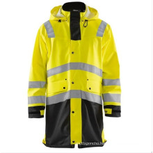 High quality 0.33mm high visibility traffic safety reflective raincoat